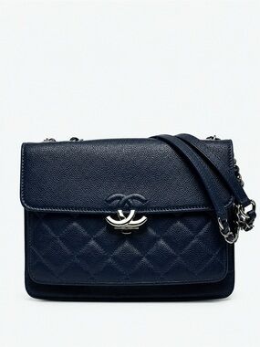 Chanel Navy Quilted Leather Shoulder Bag